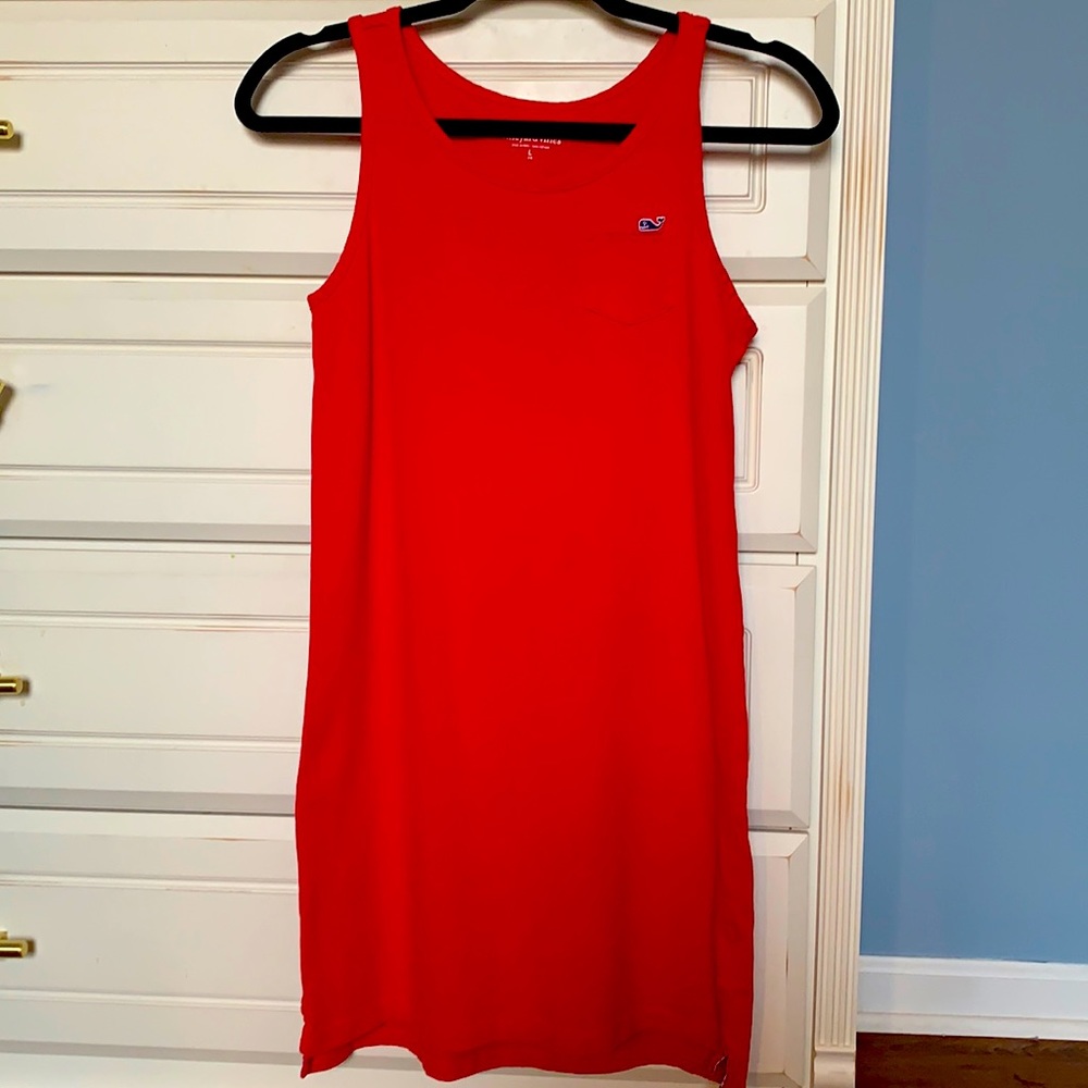 Vineyard Vines Girls Tank Dress Red